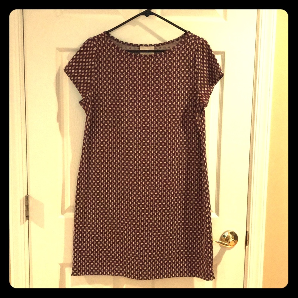 Ann Taylor LOFT Shirt Dress Burgundy Size M